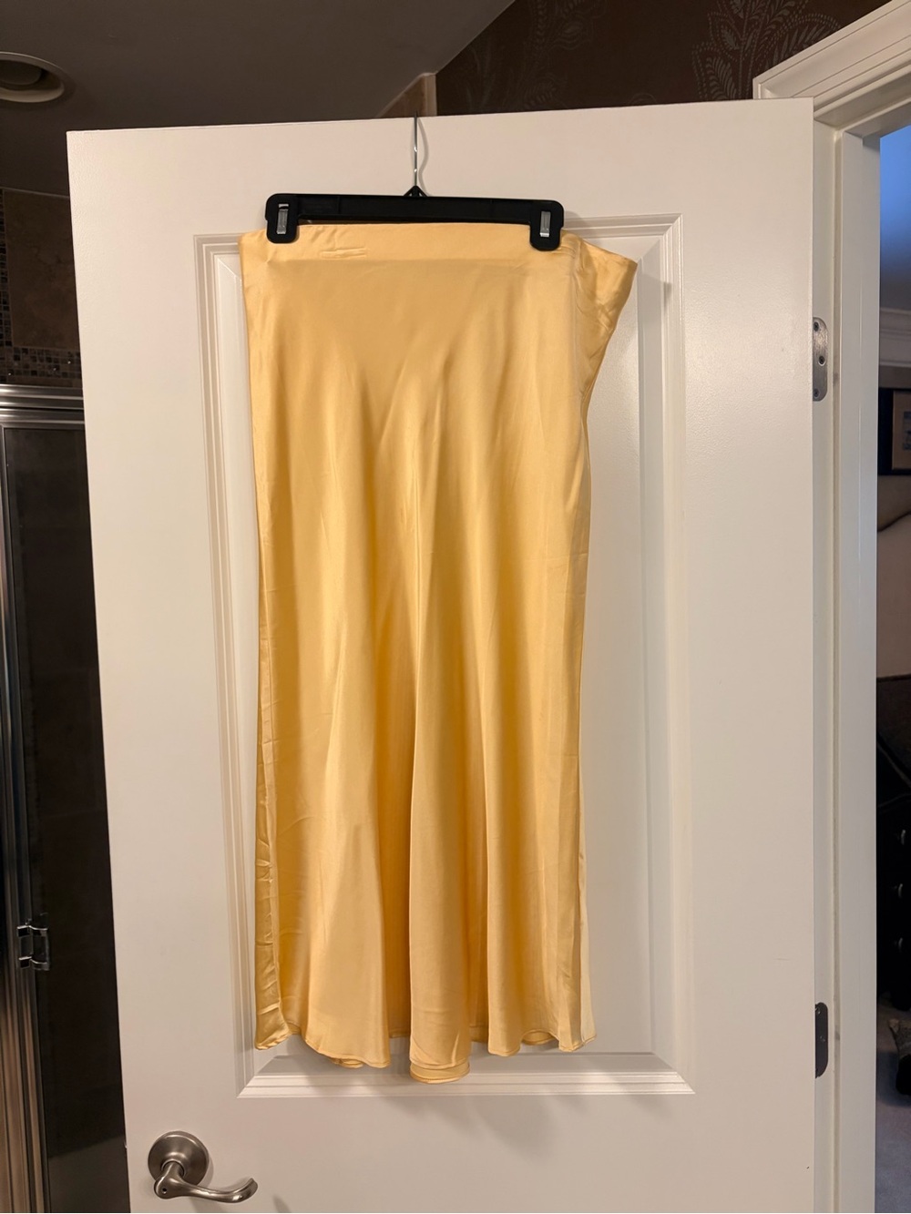 Quince Washable Silk Skirt - Butter Yellow Size L - Picture 8 of 8